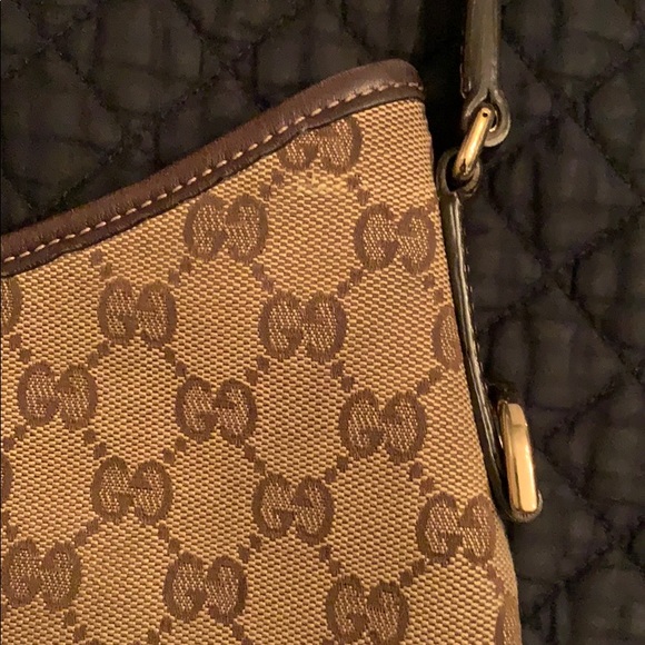 Authentic Gucci GG Monogram Brit Canvas Hobo Bag - Picture 9 of 12